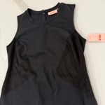 EVRI NWT Sleeveless Little Black Dress Womens Plus Size 0X Black FauxSuede Panel Photo 2