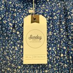 Pinch Blue and White Floral Pleated Maxi Dress Size L Photo 6