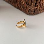 Onyx Adjustable  Gold Ring Size 6 Photo 1