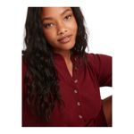 Old Navy Womens Jumper Button Closure at Front Ribbed Knit Dark Red in XL Photo 9