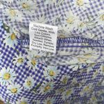 Cottage Daisy Plaid Smocked Bodice Square Neckline Midi Length Viscose Dress SzM Blue Size M Photo 5