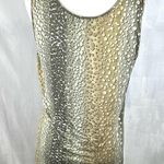 Multiples Shades of green abstract print studded tank top size large Photo 3