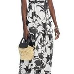 AQUA  Black White Floral Print Midi Dress‎ Sleeveless Women's Size XL Photo 0