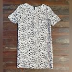 Essentiel Anrwerp Ivory & Black Exposed Back Zip & Bow Shift Dress Photo 6