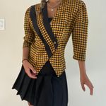 The Vintage Shop Yellow Houndstooth Vintage Jacket  Photo 0