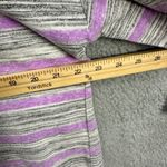 Talbots T by XL Top Striped Gray Purple Drawstring Hem Slouchy Soft Knit Comfy Photo 4