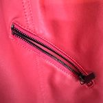 Fox & Ali Faux Leather Jacket. Salmon Color. Large. Orange Photo 4