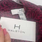 H by Halston NWT HALSTON Magenta Sheer Blouse Photo 4