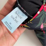 Shade & Shore  Swimsuit One Piece Floral High Neck Full Coverage Black Pink Red Photo 7