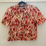 Chico's Women's Pink Lolla Rossa Linen Blend Short Sleeve Button Front Jacket S Photo 0