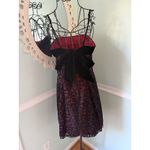 Vtg dress size 10 burnout velvet whimsigoth dark romantic vamp Red Black Hoco Photo 2
