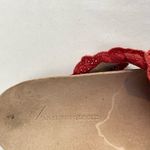 Anthropologie  Bianca Ruffled Slide Sandals in‎ Red Size 8 Photo 7