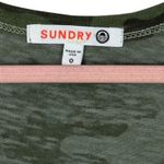 Sundry Camouflage Racerback Maxi Dress Slits Green Sz O Casual Cotton Lightweigh Photo 5