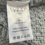 Wrap London Soft Blue Women's Sweater Size 14 Knit Organic Cotton Crewneck Photo 5