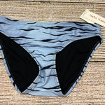 Hula Honey  Bikini Bottoms Blue Black Tiger Print‎ Swimsuit [Size Small] NWT Photo 0