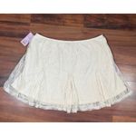 Wild Fable  Lace Overlay Mini Skirt Womens Large Ivory Floral Cute Photo 4