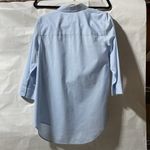 Chico’s Button down Shirt 3/4 length sleeve. Size 0 Blue Photo 7