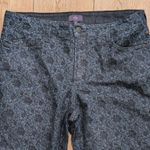 NYDJ  Straight Plus 14 Ankle Floral Print Denim Jeans‎ Stretchy Slim Leg Photo 1