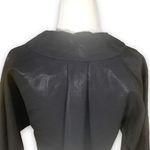 Rozae Nichols Bolero Jacket Cropped Retro Style Shiny Black Exaggerated Collar Size 4P Photo 4
