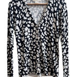 Michael Kors Michael  Silk Blend Print V Neck Button Down Cardigan Size XS Photo 0