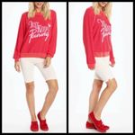 Wildfox 💕💕 Red Just Keep Pouring Kim's Sweatshirt Photo 5