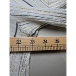 ZARA  White Metallic Striped Cotton Blend Button Down Flowy Top Large Lightweight Photo 6