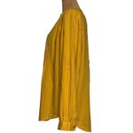 st. john's bay  Women's XL‎ Yellow Long Sleeve Eyelet Button Down Blouse Photo 1