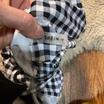 SheIn Swimsuit One Piece Middle Cutout Size Medium Gingham Check Tie Top Photo 7