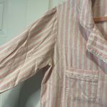 Victoria's Secret Victoria’s Secret Pink Glittery Stripe Long Sleeve Sleep Top Pink Label Photo 1