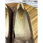 Women's SAS Brown Alligator Print Loafers 11.5 Photo 7
