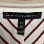 White House | Black Market Striped V Neck Short Sleeve Tunic Top Womens XS Photo 3