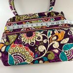 Vera Bradley Plum Crazy Purple Bowler Tote Large Floral Shoulder Bag Photo 4