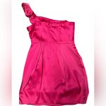 BCBGMAXAZRIA  One Shoulder Barbie Pink Prom Mini Dress New with Rags NWT Photo 1
