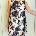 Bryn Walker  Womens Dress Size Small Floral Print Bubble Hemline White Gray Photo 0