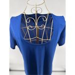 Lucy Tech Womens Short Sleeve Blue Workout T Shirt Size Large Exercise Photo 4