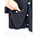 Pearl by Lela Rose Knit Pearl Button Cardigan WOOL CASHMERE Black Size M Size M Photo 4