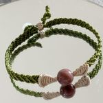 Handmade Macrame Friendship Bracelets Stone Bead – Adjustable, Multiple Colors Blue Photo 1