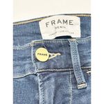 frame denim Frame Le High Skinny Multi Tape Stripe Skinny Jeans Raw Hem Dark Wash Size 24 Photo 7