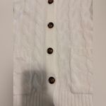 Chic White Cable Knit Cardigan Photo 1