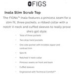 FIGS W20SW1032 Black Inala Slim Scrub Top Size M Photo 14