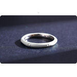 Boutique NEW Women's White Ceramic Pave Diamond Sterling‎ Silver Band Ring, Size 7 Photo 5