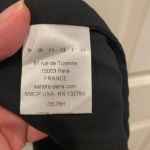 Sandro  Black Ruffle Knee Length‎ Pencil Skirt size large Photo 4