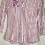 Vintage NY & Company Embroidered Blouse White Size XS Photo 4