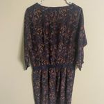 Peruvian Connection  Samarkand Silk Dress Size 6 3/4 Dolman Sleeves Elastic Waist Photo 2