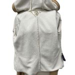 Tommy Hilfiger Y2K Hoodie Jacket Sz S Beige Sherpa Zip Up Pockets 00s Casual Photo 9