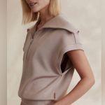 Varley  Dexter half zip sweat light taupe size large Photo 1