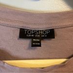 Topshop Tee Mauve/Purple Long Sleeve Ruffle Top Sz US 8 *FLAW: Underarm Hole* Photo 2