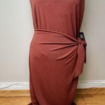 EXPRESS Body Contour Wrap Front Tie Waist Midi Dress With Built-In Shapewear M Photo 0