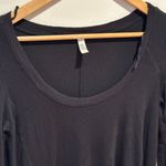 Free People  Black Long Sleeve Top sz XS Loose Fit Photo 6