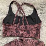 Lululemon Women’s 6 & 2 Energy Long Line Strappy Sports Bra & Align Pant 28" Mini Dusk Floral Antique Bark Black Photo 2